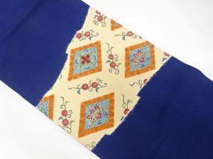 縮緬地絞り菱に菊桐模様名古屋帯